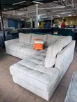 5 Seater Cream L-Shaped Sofa - 2