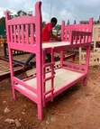 Ideal 3x6 Pink Bunk Bed / Double Decker - 1