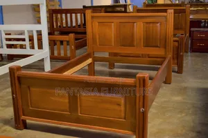 Brown Wooden Bed - Size 5x6