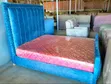 5x6 Chesterfield Bed with Blue Velvet Upholstery - 2