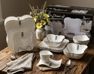 36-Piece Ceramic Dinnerware Set - White