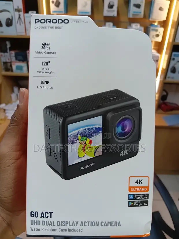 Porodo Go Act UHD Dual Display Action Camera - 1