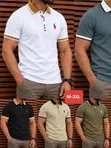 Men's Short Sleeve Cotton Polo Shirts - 1