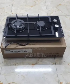 Haier 2-Burner Built-in Gas Cooker - Black Glass