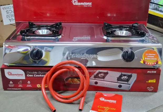 Ramtons 2-Burner Stainless Steel Gas Cooker - 1