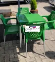 Green Premium 4 Chairs + Table Set - 2