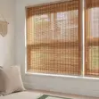 Roll Up Bamboo Blinds - Natural Wooden Window Shades - 2