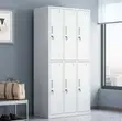6-Compartment Metal Storage Cabinet - White - 2