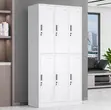 6-Compartment Metal Storage Cabinet - White - 3