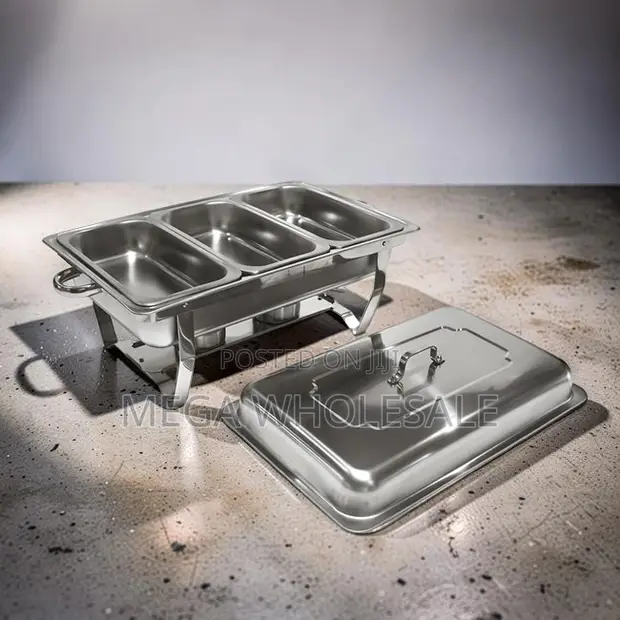11L Stainless Steel Triple Chafing Dish - 1