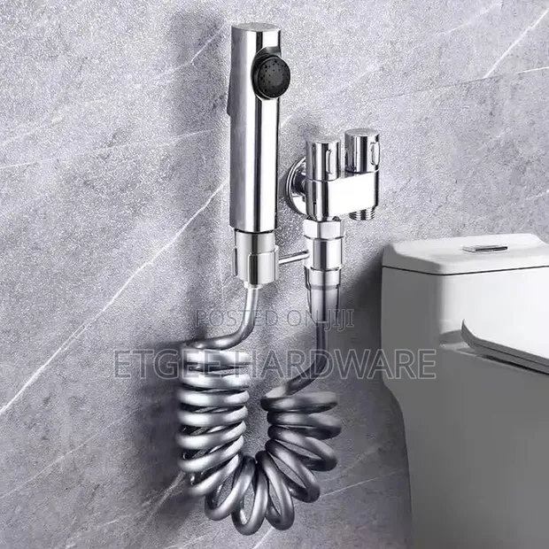Arabic Shower Set with Valve and Holder - Silver - 1