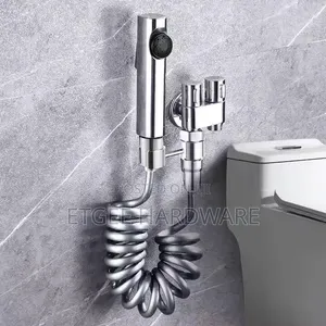Arabic Shower Set with Valve and Holder - Silver
