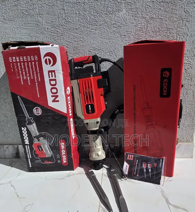 Edon 2000W Demolition Hammer Drill - Concrete Wall Breaker - 1