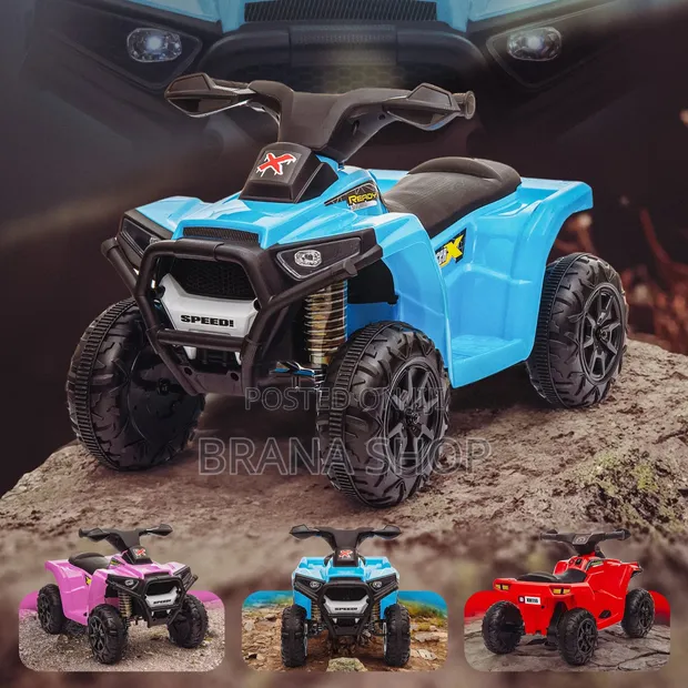 Blue Electric Ride-on ATV Quad Bike for Kids - 1