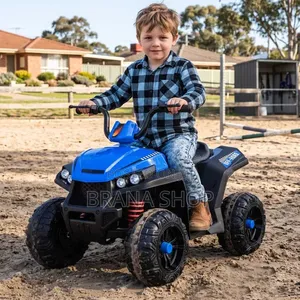Blue Battery-Powered Electric ATV Quad Bike for Kids