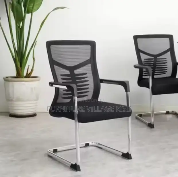 Black Mid Back Boardroom Chair - 1