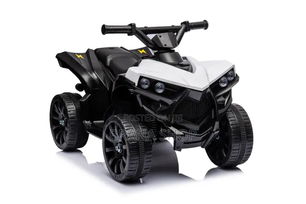 Battery-Powered Electric Ride-on ATV Quad Bike - White - 1