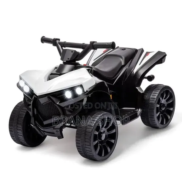 White Electric Ride-on ATV Quad Bike kwa Watoto - 1