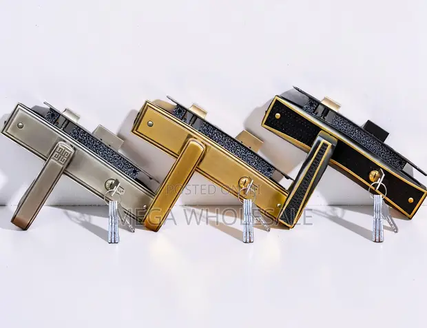 Stylish Heavy Duty Door Lock Set with Secure Handles and Keys - 1