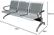 3-Link Unpadded Hospital Waiting Bench - 1