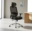 Adjustable Lumbar Support Office Chair - Black - 1