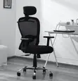 Adjustable Lumbar Support Office Chair - Black - 2