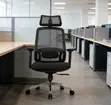 Adjustable Lumbar Support Office Chair - Black - 3