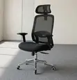 Adjustable Lumbar Support Office Chair - Black - 4