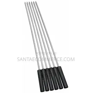 6Pcs BBQ Skewers with Black Handles