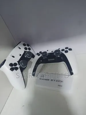 Plug and Play Gaming Setup with Two White Controllers