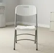 White Foldable Plastic Camping Chair - 2