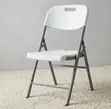 White Foldable Plastic Camping Chair - 3