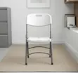 White Foldable Plastic Camping Chair - 4