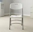 White Foldable Plastic Camping Chair - 5