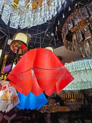 Flower Petal Pendant Light - Red & Blue Available