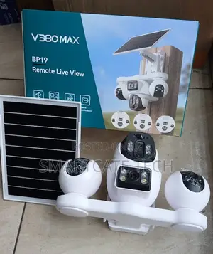 V380 Pro 4 Lens Solar PTZ Camera - 360° Outdoor Wireless CCTV