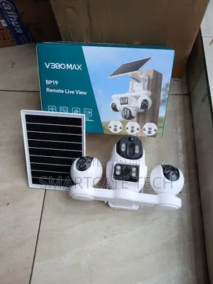 4 Lens V380 Pro Solar PTZ CCTV Camera - Wireless Outdoor Security