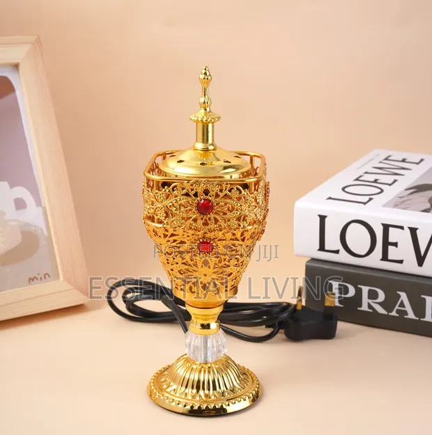 Luxury Electric Incense Burner - Gold Filigree - 1