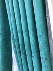 Teal Green Velvet Suede Curtain - 1