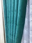Teal Green Velvet Suede Curtain - 3