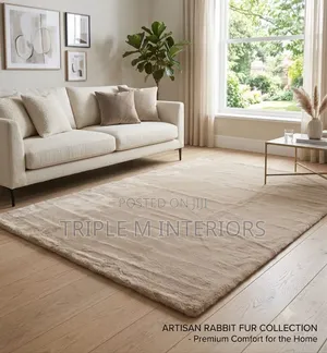 Premium Rabbit Fur Carpet 5x8 ft