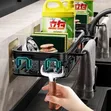Kitchen/Bathroom Sink Caddy with Draining Tray & Towel Hooks - 4