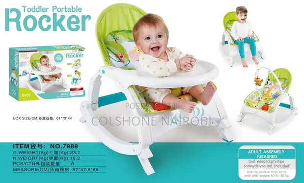 Toddler Portable Baby Rocker & Feeding Chair - 1
