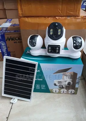 V380 Pro 4G SIM Solar Camera - 4 Lens Outdoor PTZ