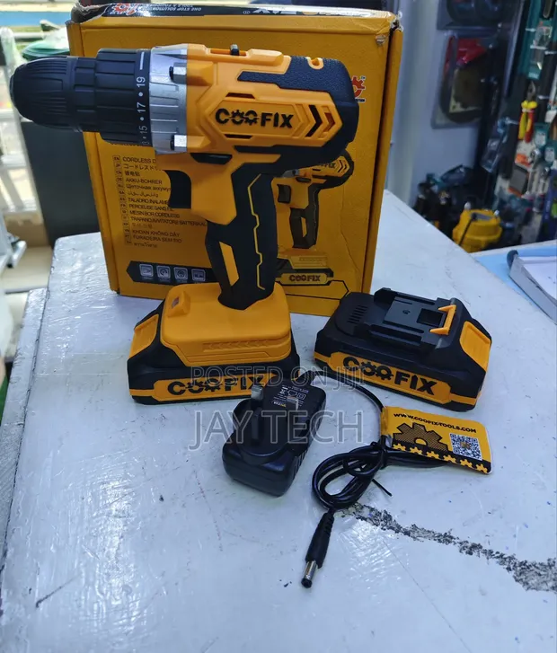 Coofix 20V Cordless Drill Driver Kit - 2 Batteries & Charger - 1