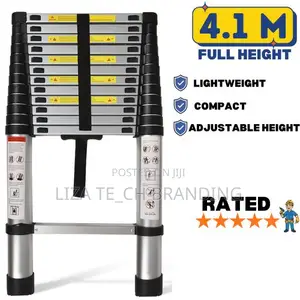Ladder ya Aluminium ya Telescopic ya 4.1m
