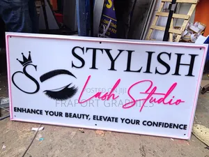Illuminated 2D Signage for Beauty & Lash Studios