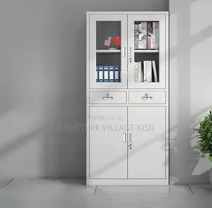 Office Filing Cabinet - 2 Door, White