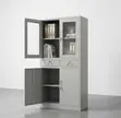 Office Filing Cabinet - 2 Door, White - 3