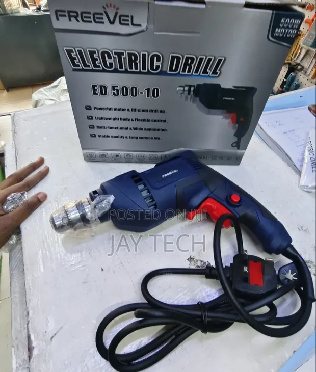 Freevel ED 500-10 Corded Electric Drill - 500W (Brand New) - 1